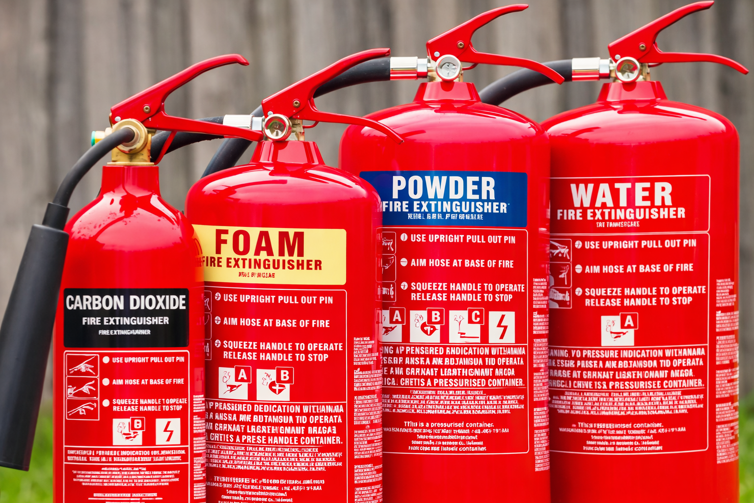 Fire extinguishers in a workplace setting